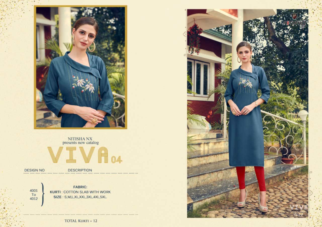Viva Vol-4 Soft Cotton Wholesale Kurti Viva Vol-4 Soft Cotton Wholesale Kurti